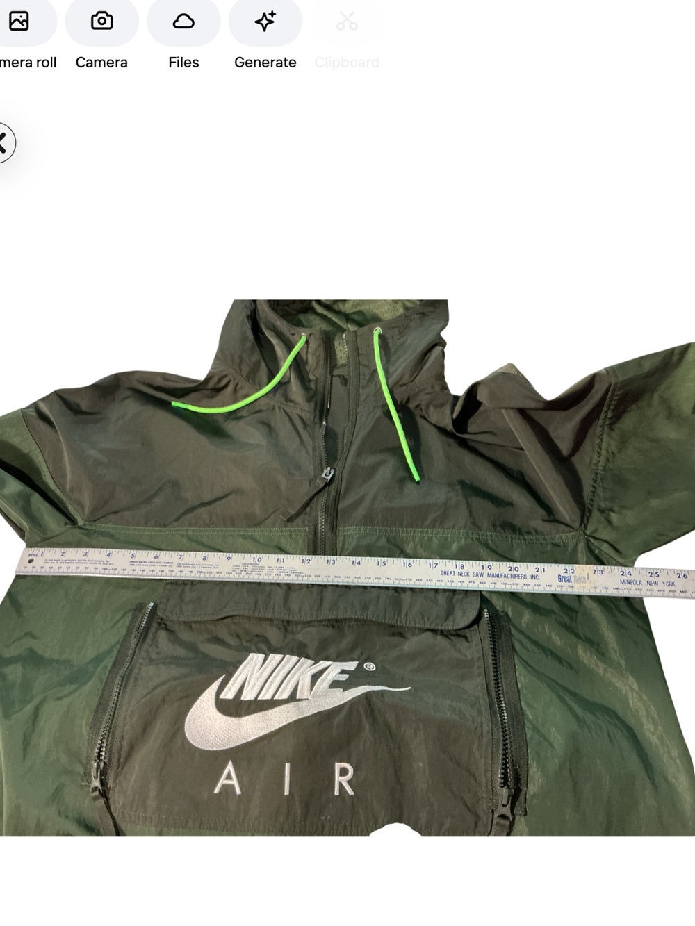Nike Air Men’s Promotional Pullover Unlined Windbreaker w/ Hoodie - Picture 7 of 9